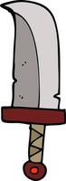 cartoon doodle dagger vector