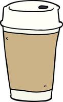 cartoon doodle coffee cup vector