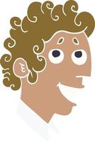 cartoon doodle man face vector