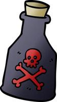 cartoon doodle poison bottle vector