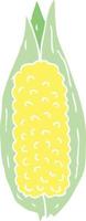 flat color style cartoon corn vector