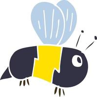 cartoon doodle bumble bee vector