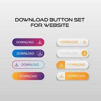 Collection of button vector