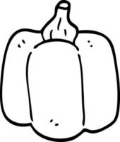 line drawing cartoon organic pepper vector