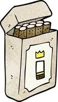 cartoon doodle pack of cigarettes vector