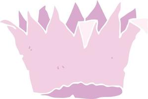 flat color style cartoon paper crown vector