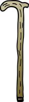 cartoon doodle walking stick vector