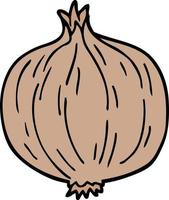 cartoon doodle onion vector