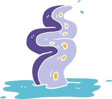 cartoon doodle spooky tentacle vector