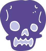 cartoon doodle halloween skull vector