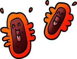 cartoon doodle blood cells vector