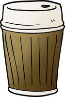 cartoon doodle coffee cup vector