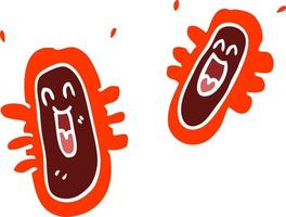 cartoon doodle blood cells vector