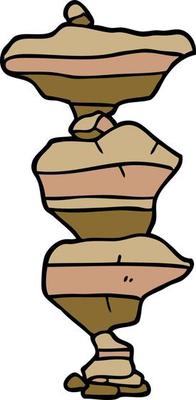 cartoon doodle of stacked stones