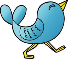 cartoon doodle bluebird vector