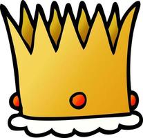 cartoon doodle royal crown vector