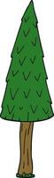 cartoon doodle christmas tree vector