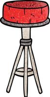 cartoon doodle breakfast stool vector