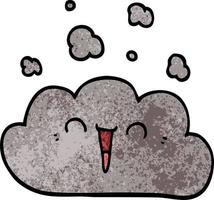 cartoon doodle smoke cloud vector