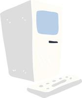 cartoon doodle office computer vector