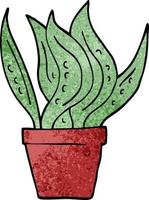 cartoon doodle house plant vector