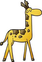 cartoon doodle funny giraffe vector