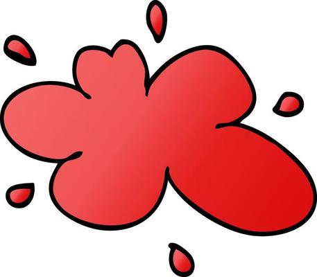 cartoon doodle of a red splat of paint