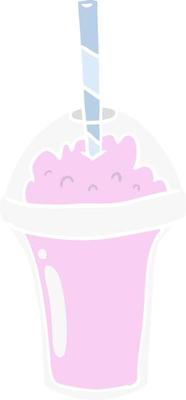 flat color style cartoon smoothie