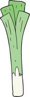 flat color style cartoon leeks vector