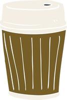 cartoon doodle coffee cup vector