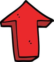 cartoon doodle arrow pointing direction vector