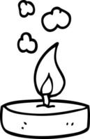 line drawing cartoon scented candle vector