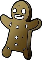 cartoon doodle gingerbread man vector