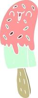 flat color style cartoon ice lolly vector