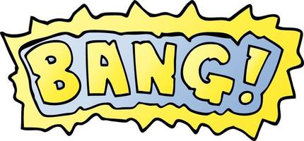 cartoon doodle word bang vector