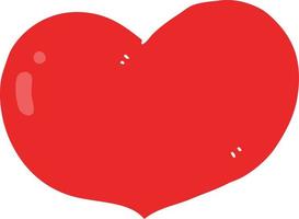 flat color style cartoon love heart vector