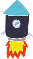 cartoon doodle space rocket vector