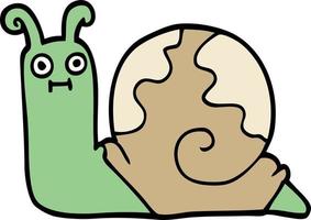 cartoon doodle snail vector