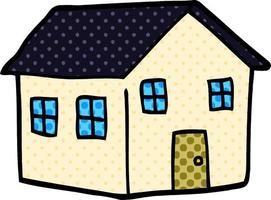 cartoon doodle house vector