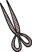 cartoon doodle scissors vector