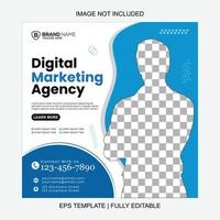 plantilla de banner de marketing de negocios digitales de redes sociales vector