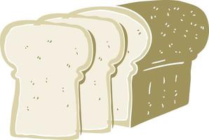 flat color style cartoon sliced bread vector