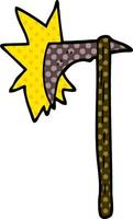 cartoon doodle viking axe vector