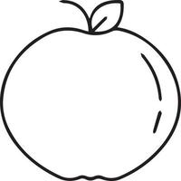 A simple design of apple fruit, made in a black and white pattern vector