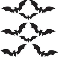 diseño de múltiples murciélagos hecho en un patrón blanco y negro vector