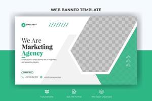 Creative corporate social media cover, web banner, and video thumbnail template vector