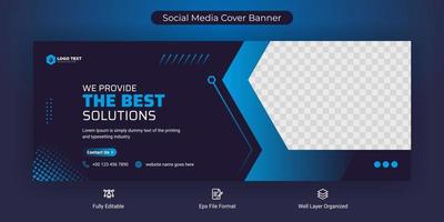 Creative corporate business marketing social media cover banner post template vector