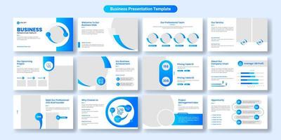 diseño de plantilla de diapositivas de presentación de negocios creativos. uso para antecedentes de presentación modernos, diseño de folletos, control deslizante de sitios web, página de inicio, informe anual, perfil de empresa vector