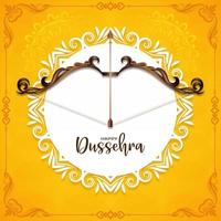 Beautiful Happy Dussehra Hindu festival decorative background design vector