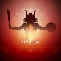 Happy Dussehra Hindu festival cultural greeting background design vector